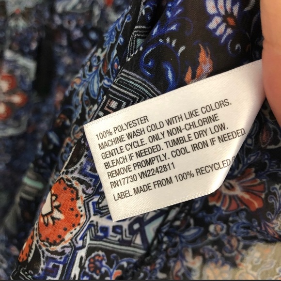 Xhilaration Long Blue Boho Maxi Dress Size M - Picture 6 of 6